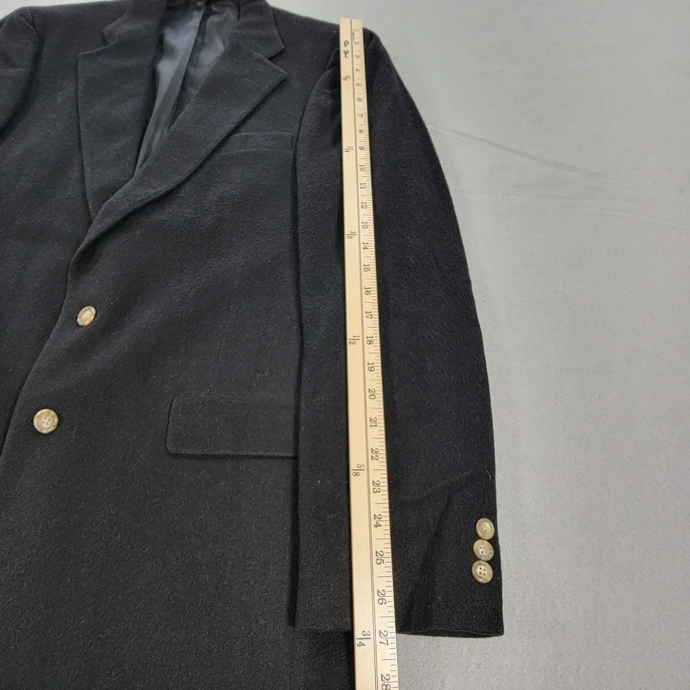 Turnbury Vintage Blazer 100% Camel Hair Black Two Button Sport Coat Men's 40L